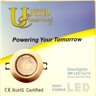 Globe Downlight Led Gu10 Cool/W 4W Silver Flange 30000H Sati
