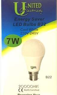 Globe Standard Bulb Led Bc B22 7W Cool/W 20000H Non Dim