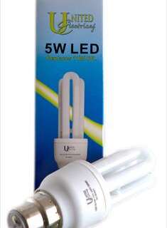 GLOBE B22 LED 5W 3U UNITED BC COOL WHITE