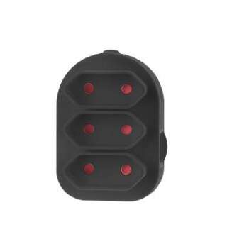 ADAPTOR TRIPLE EURO BLACK E/MATE