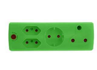 ADAPTOR 1X16A+2X5A+1XSK GREEN EMATE XXX