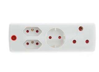 ADAPTOR 1X16A+2X5A+1XSK WHITE E/MATE