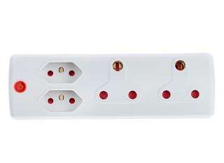 ADAPTOR 2X16A+2X5A WHITE E/MATE