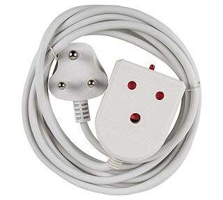 EXTENSION LEAD 16A  3M WHITE E/MATE
