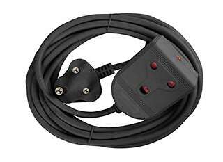 EXTENSION LEAD 16A  5M BLACK E/MATE