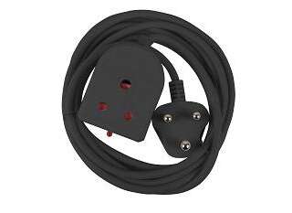 EXTENSION LEAD 10A  3M BLACK E/MATE