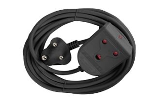 EXTENSION LEAD 10A  5M BLACK E/MATE