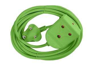 EXTENSION LEAD 10A  5M GREEN E/MATE XXX