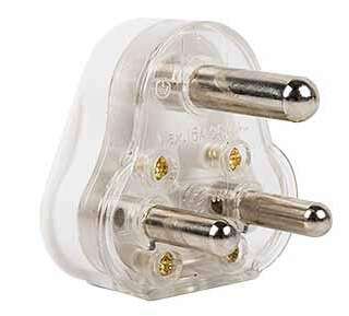 PLUG TOP 16A HOLLOW PIN WHITE E/MATE
