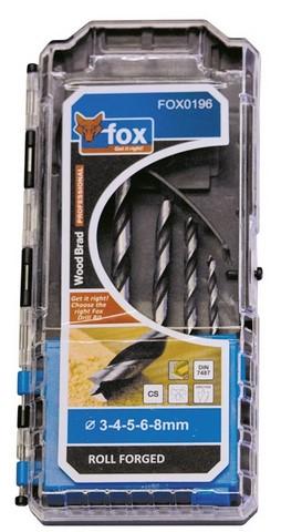 DRILL SET FOX WOOD BRAD PRO P/5 3-8MM