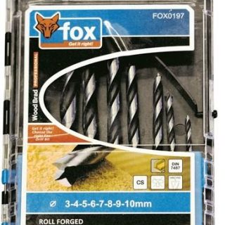 DRILL SET FOX WOOD BRAD POINT P/8 3-10MM