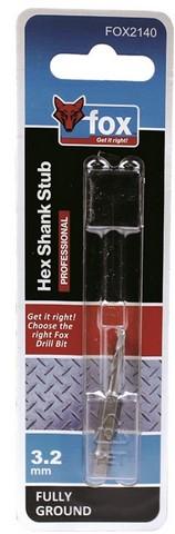 DRILL STUB FOX HSS HEX  3.2X47MM XXX