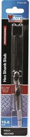 DRILL STUB FOX HSS HEX 10.0X89MM  XXX