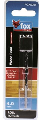 DRILL BIT FOX WOOD BRAD POINT PRO  4MM