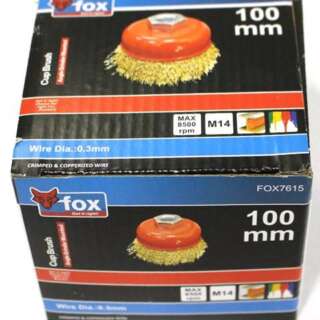 WIRE CUP FOX CRIMPED M14 100MM(GRINDER)