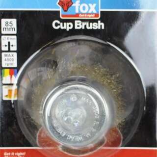 WIRE CUP FOX CRIMPED FINE 85MM(DRILL)