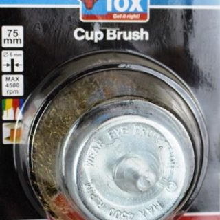 WIRE CUP FOX CRIMPED FINE 75MM(DRILL)