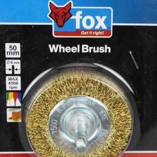 WIRE WHEEL FOX CRIMPED  50MM(DRILL)