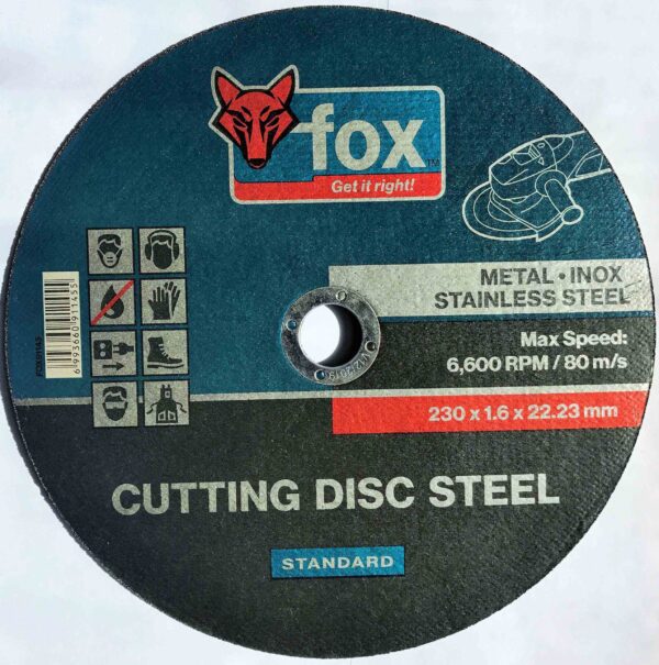 DISC FOX CUT STEEL STD 230X1.6MM