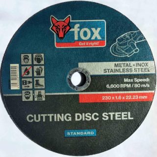 DISC FOX CUT STEEL STD 230X1.6MM