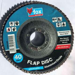 DISC FOX FLAP STD ALU/OXIDE 115MM  40G