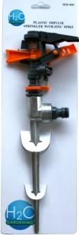GARDEN SPRINKLER IMPULSE PLASTIC HEAD ON SPIKE H20009