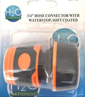 GARDEN HOSE CONNECTOR 3/4" STOP SOFTGRIP H20025
