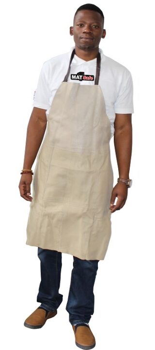 APRON LEATHER CHROME 600MMX900MM