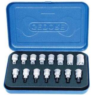 SOCKET GEDORE SET TORX 1/2 ITX/TX19-FMT
