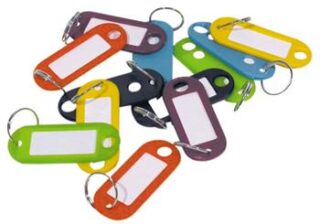 KEY TAG MTS PLASTIC 300PC ASST COLOURS
