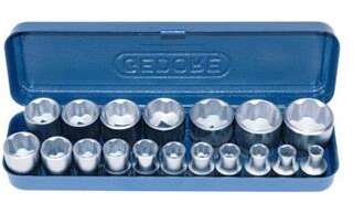 SOCKET GEDORE SET BHX 1/2 D19AK
