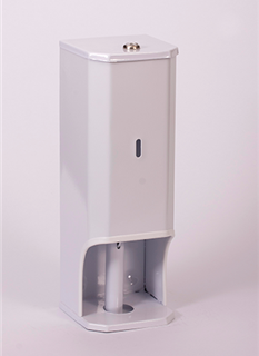 TOILET ROLL HOLDER LOCK 3TIER WHITE SQR