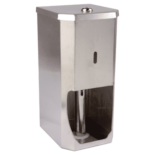 TOILET ROLL HOLDER LOCK 2TIER S/S SQR