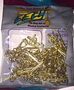 CURTAIN HOOKS BRASS R7 50 PER PACK