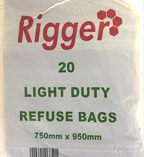REFUSE BAGS BLACK (20 S) 750MM*950MM*30#