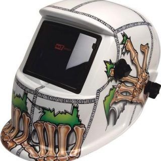 HELMET MAT AUTO-DARK GRIND OPT WHITE