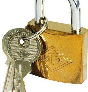 PADLOCK MTS BRASS PLATED P/P  32MM