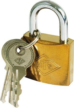 PADLOCK MTS BRASS PLATED P/P  32MM