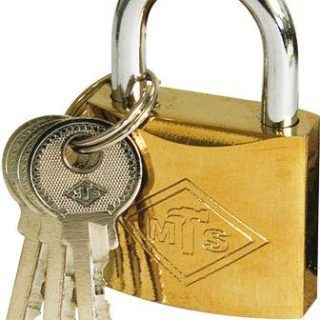 PADLOCK MTS BRASS PLATED P/P  40MM