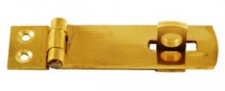 HASP&STAPLE BRASS PLATED  90MM P/10