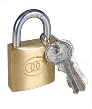 LOCK PADLOCK TRICIRCLE BRASS 32MM 263