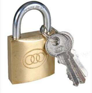 LOCK PADLOCK TRICIRCLE BRASS 38MM 264