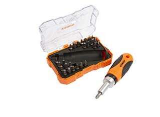 SCREWDRIVER SET KENDO RATCHET +26PC BITS