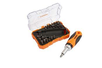 SCREWDRIVER SET KENDO RATCHET +26PC BITS