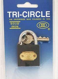 Lock Padlock Tricircle Iron 20Mm  Blist 361C