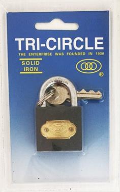 Lock Padlock Tricircle Iron 25Mm Blist 362C