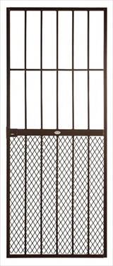SECURITY GATE P/COATED BROWN NEDER 813X2032