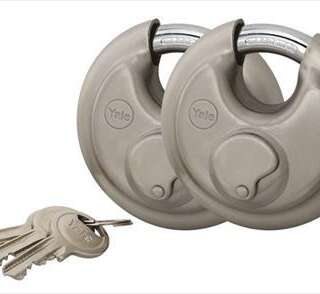 Padlock Discus 70Mm Duo Yale Blister Ye130/70/165/2