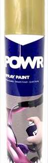 PAINT SPRAY METAL GOLD RICH PALE 300ML POWR