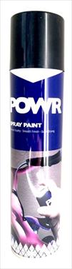 PAINT SPRAY STD BLACK SATIN 300ML POWR